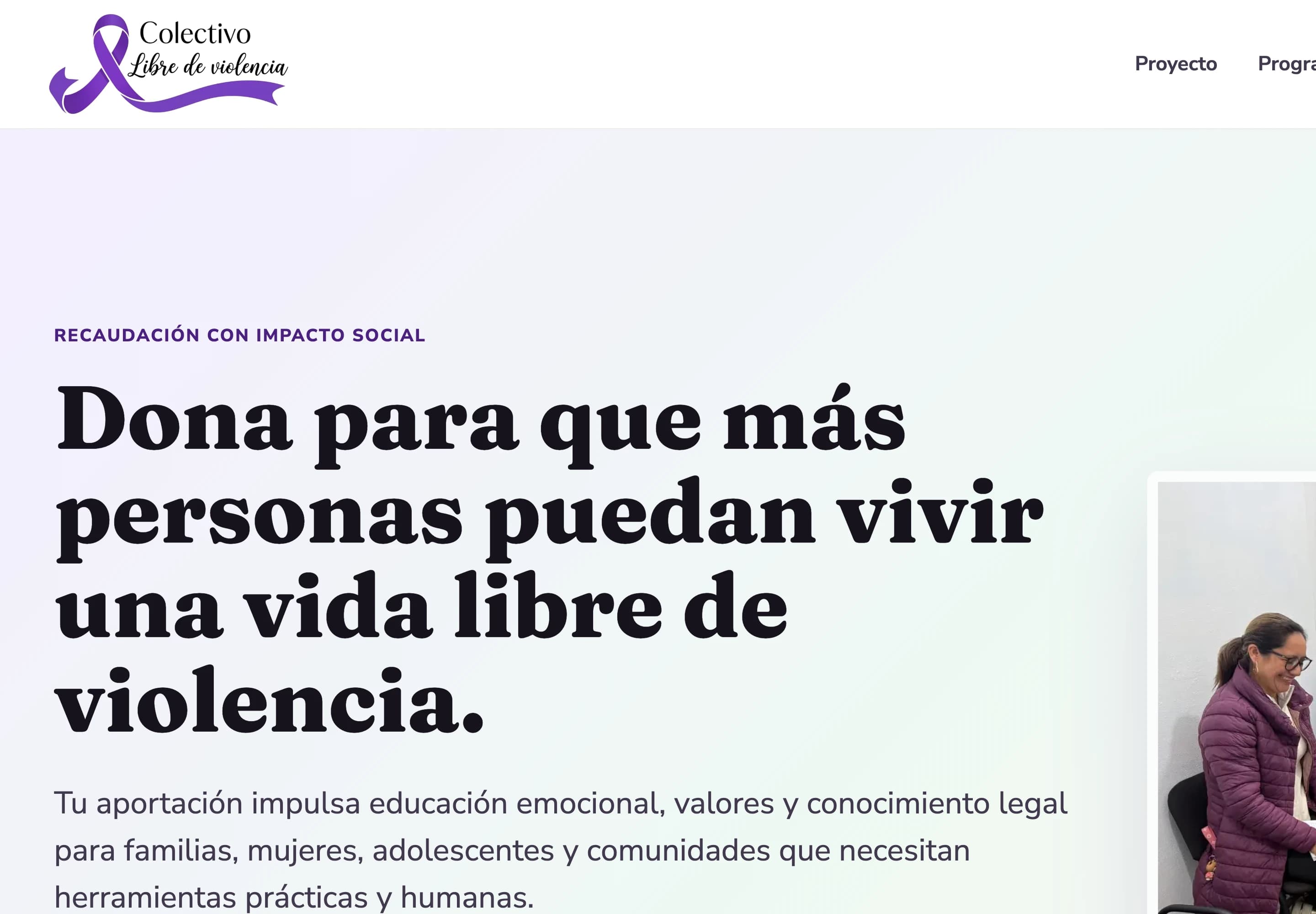 Libre de Violencia Website